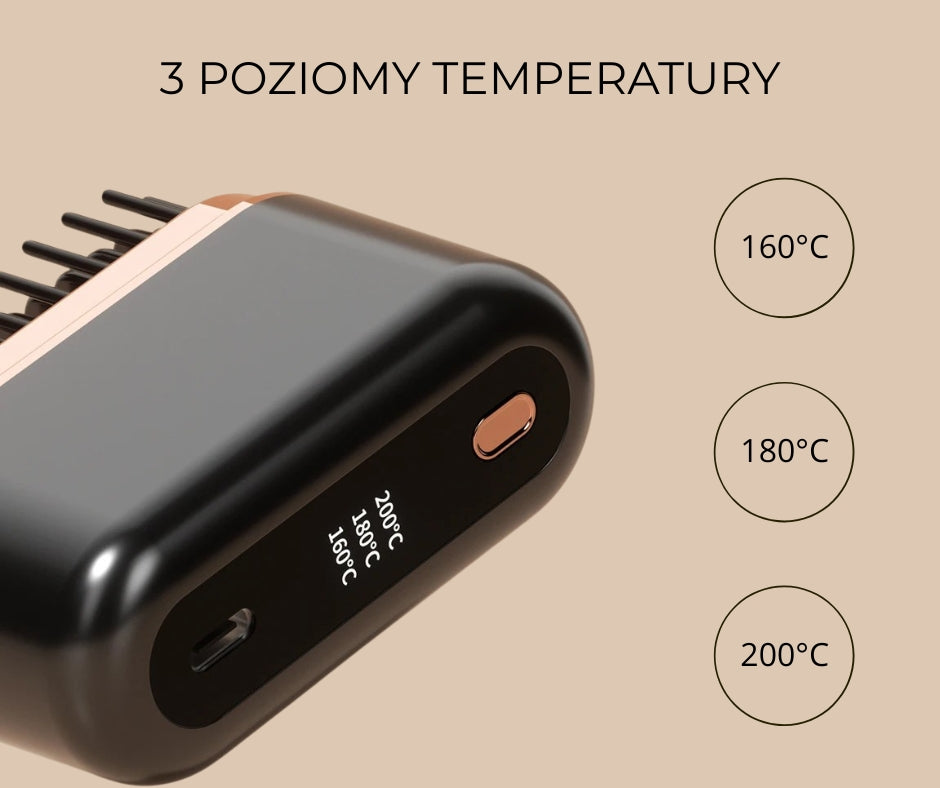 Haair™ – 2w1 szczotka i mini bezprzewodowa prostownica.
